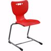 Picture of Hierarchy Cantilever School Chair, 5 Pack, 16" Height, Chrome Frame, Red Shell