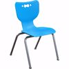 Picture of Hierarchy School Chair, 5 Pack, 4-Leg, 16" Height, Chrome Frame, Blue Shell