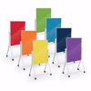 Picture of White Visionary Curve Mobile Glass Whiteboard - 3 x 4 - Light Blue
