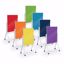 Picture of White Visionary Curve Mobile Glass Whiteboard - 3 x 4 - Deep Red
