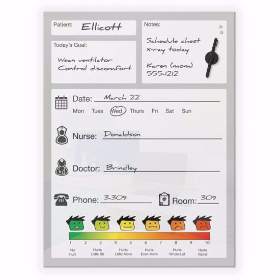 Picture of Patient Magnetic Glass Whiteboard 24x18