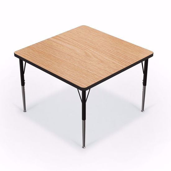 Picture of Activity Table - 48" Square - Amber Cherry Top Surface - Black Edgeband Addt'l Colors avail