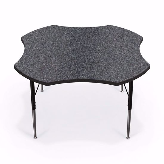 Picture of Activity Table - 48" Clover - Amber Cherry Top Surface - Black Edgeband Addt'l Colors avail
