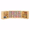 Picture of Jonti-Craft® 20 Cubbie-Tray Triple Fold-n-Lock - with Clear Trays