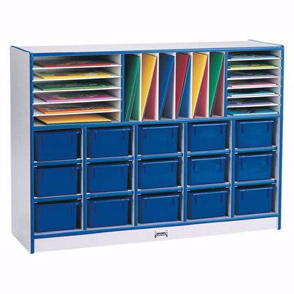 Picture of Rainbow Accents® Sectional Cubbie-Tray Mobile Unit - without Trays - Blue