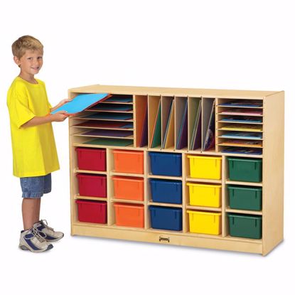 Picture of Jonti-Craft® Sectional Cubbie-Tray Mobile Unit - with Colored Trays