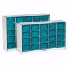 Picture of Rainbow Accents® 20 Cubbie-Tray Mobile Storage - without Trays - Teal