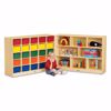 Picture of Jonti-Craft® 25 Cubbie-Tray Mobile Fold-n-Lock - with Colored Trays