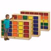 Picture of Jonti-Craft® 30 Cubbie-Tray Mobile Storage - with Colored Trays