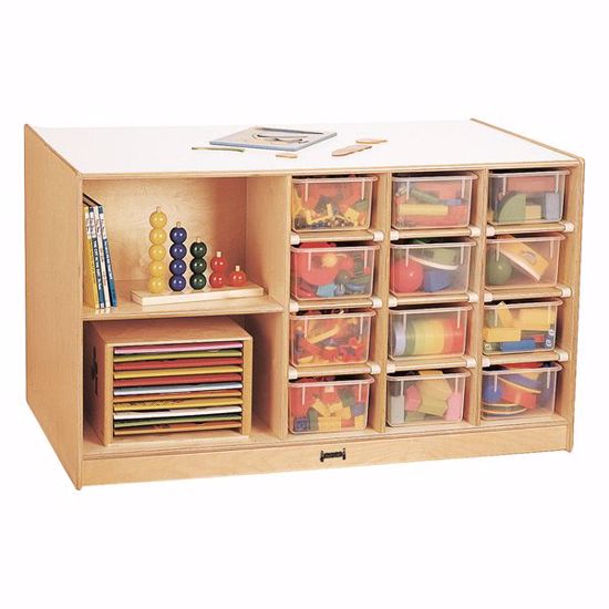 Picture of Jonti-Craft® Mobile Storage Island - with Clear Trays