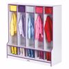 Picture of Rainbow Accents® 5 Section Coat Locker with Step - Blue