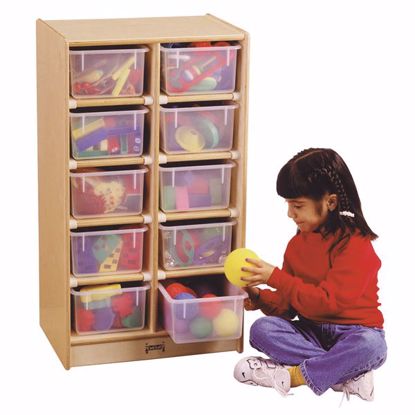 Picture of Jonti-Craft® 10 Cubbie-Tray Mobile Unit - with Colored Trays