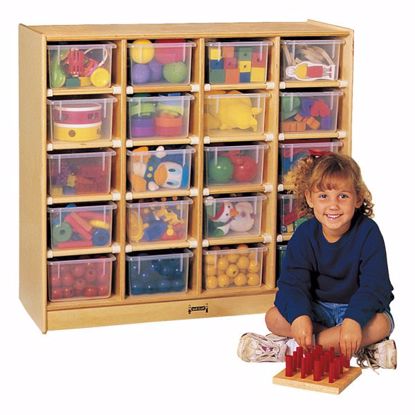 Picture of Jonti-Craft® 20 Cubbie-Tray Mobile Unit - with Colored Trays