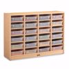 Picture of MapleWave® 24 Paper-Tray Mobile Storage - with Clear Paper-Trays