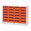 Picture of Rainbow Accents® 24 Paper-Tray Mobile Storage - with Paper-Trays - Orange