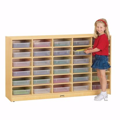 Picture of Jonti-Craft® 30 Paper-Tray Mobile Storage - with Clear Paper-Trays