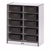 Picture of Rainbow Accents® 10 Tub Mobile Storage - without Tubs - Black