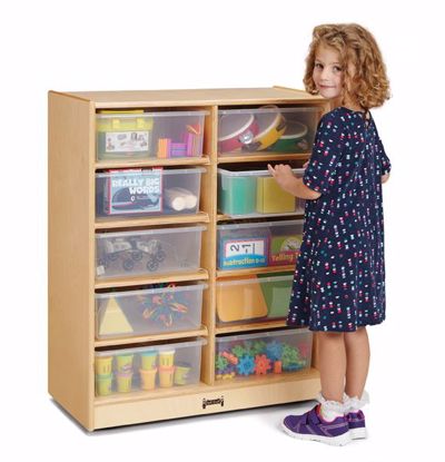 Picture of Jonti-Craft® 10 Tub Mobile Storage - with Clear Tubs