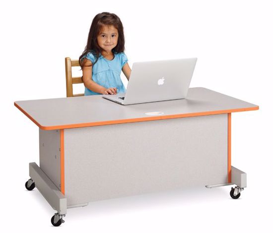 Picture of Rainbow Accents® Apollo Single Computer Desk - Yellow