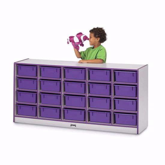 Picture of Rainbow Accents® 20 Tub Mobile Storage - without Tubs - Purple