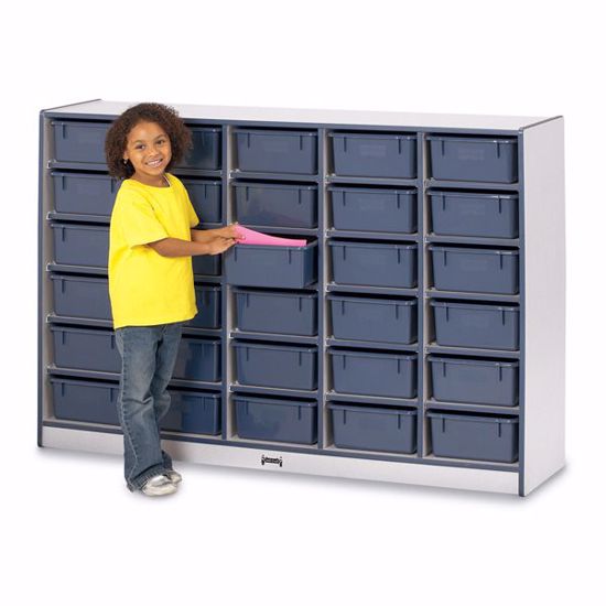 Picture of Rainbow Accents® 30 Tub Mobile Storage - without Tubs - Blue