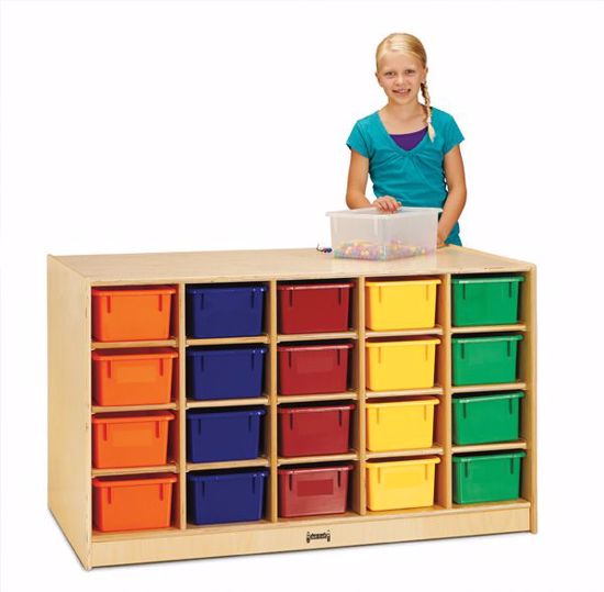 Picture of Jonti-Craft® Double-Sided Island – 40 Cubbie-Tray - with Colored Trays