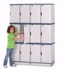 Picture of Rainbow Accents® Stacking Lockable Lockers -  Double Stack - Blue