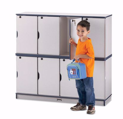 Picture of Rainbow Accents® Stacking Lockable Lockers -  Triple Stack - Teal