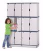 Picture of Rainbow Accents® Stacking Lockable Lockers -  Triple Stack - Navy