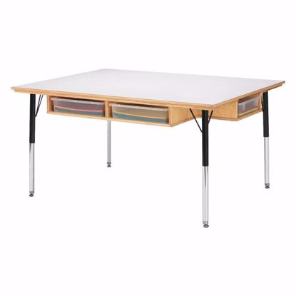 Picture of Jonti-Craft® Table with Storage - 15" - 24" Ht - with Colored Paper-Trays