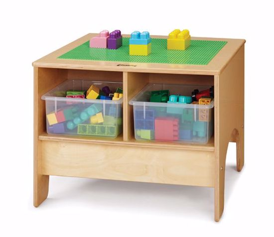 Picture of Jonti-Craft® KYDZ Building Table - Preschool Brick Compatible - with Clear Tubs