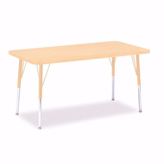 Picture of Berries® Rectangle Activity Table - 24" X 48", A-height - Maple/Maple/Camel