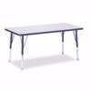 Picture of Berries® Rectangle Activity Table - 24" X 48", E-height - Gray/Navy/Navy