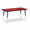 Picture of Berries® Rectangle Activity Table - 24" X 48", E-height - Red/Black/Black