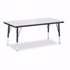 Picture of Berries® Rectangle Activity Table - 24" X 48", T-height - Gray/Black/Black