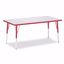 Picture of Berries® Rectangle Activity Table - 30" X 60", A-height - Gray/Red/Red