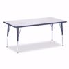 Picture of Berries® Rectangle Activity Table - 30" X 60", A-height - Gray/Navy/Navy