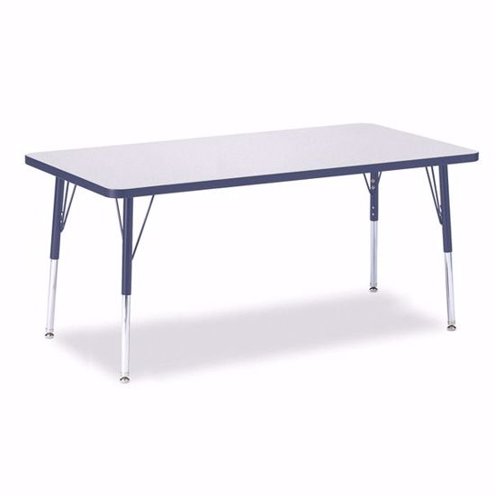 Picture of Berries® Rectangle Activity Table - 30" X 60", A-height - Gray/Navy/Navy