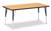 Picture of Berries® Rectangle Activity Table - 30" X 60", A-height - Oak/Black/Black