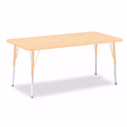 Picture of Berries® Rectangle Activity Table - 30" X 60", A-height - Maple/Maple/Camel