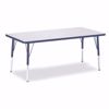 Picture of Berries® Rectangle Activity Table - 30" X 60", E-height - Gray/Navy/Navy