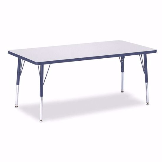 Picture of Berries® Rectangle Activity Table - 30" X 60", E-height - Gray/Navy/Navy