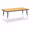 Picture of Berries® Rectangle Activity Table - 30" X 60", E-height - Oak/Black/Black