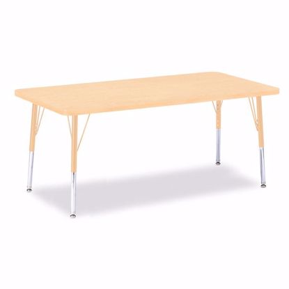 Picture of Berries® Rectangle Activity Table - 30" X 60", E-height - Maple/Maple/Camel