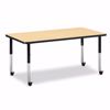 Picture of Berries® Rectangle Activity Table - 30" X 60", Mobile - Maple/Black/Black