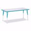 Picture of Berries® Rectangle Activity Table - 30" X 72", A-height - Gray/Teal/Teal
