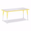 Picture of Berries® Rectangle Activity Table - 30" X 72", A-height - Gray/Yellow/Yellow