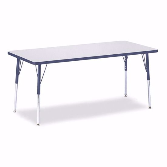 Picture of Berries® Rectangle Activity Table - 30" X 72", A-height - Gray/Navy/Navy