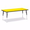 Picture of Berries® Rectangle Activity Table - 30" X 72", E-height - Yellow/Black/Black