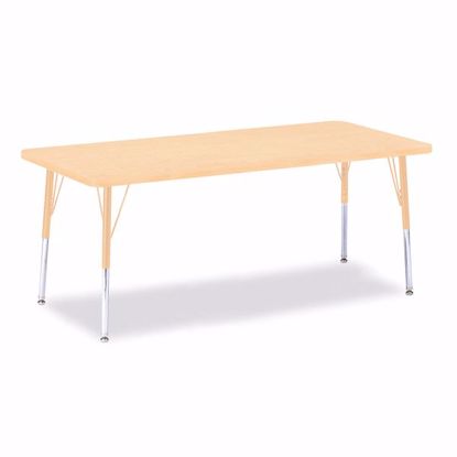 Picture of Berries® Rectangle Activity Table - 30" X 72", E-height - Maple/Maple/Camel